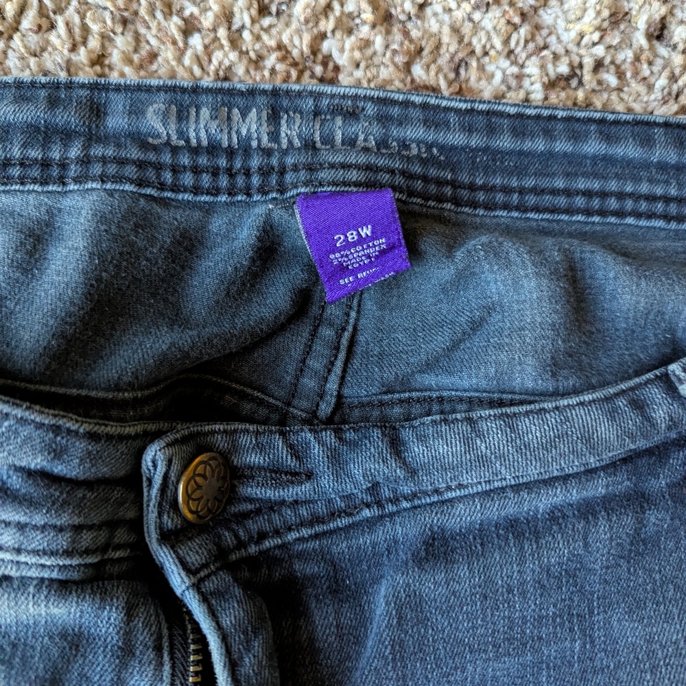 Source Unknown High Rise Gray Jeans